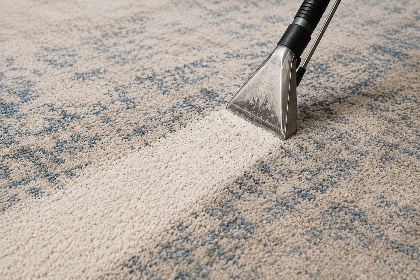 Rug cleaning in progress